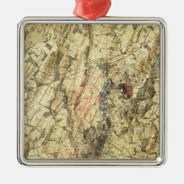 Battle of Gettysburg 5 Metal Ornament (Front)