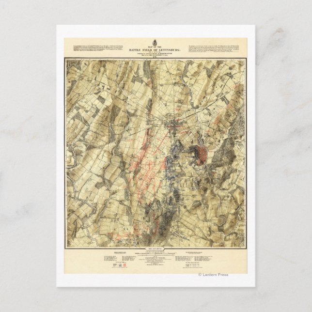 Battle of Gettysburg 5 Postcard (Front)