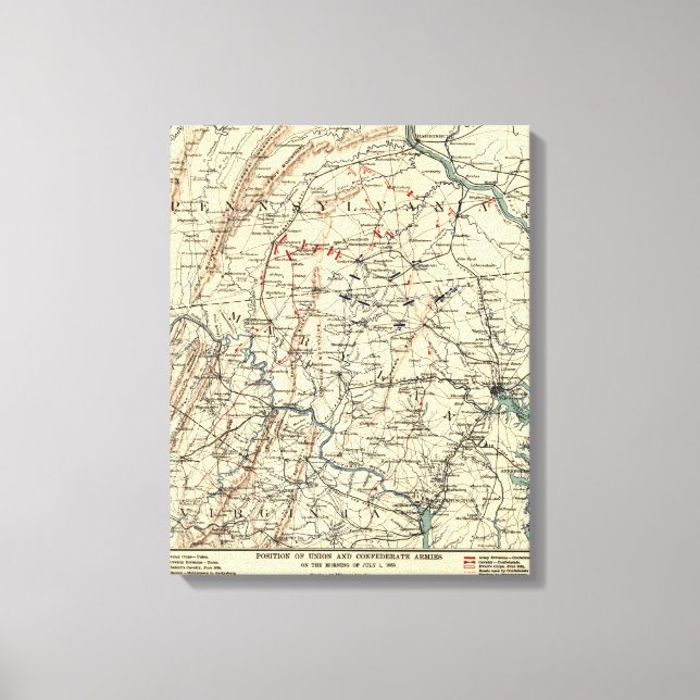 Battle of Gettysburg 6 Canvas Print (Front)