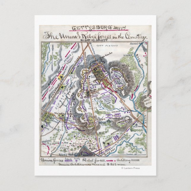 Battle of Gettysburg 6 Postcard (Front)