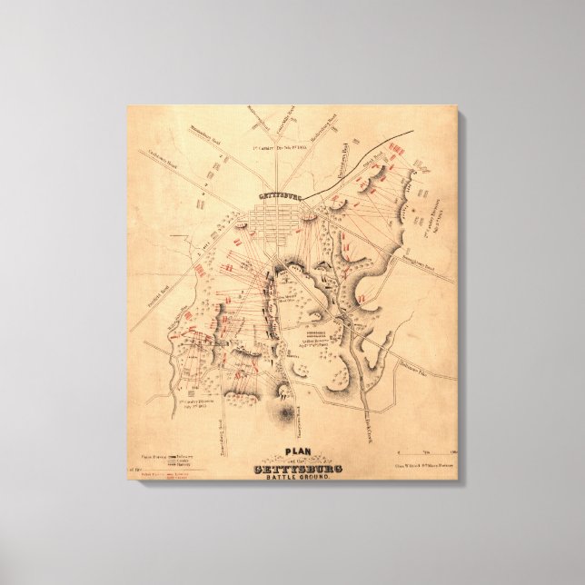 Battle of Gettysburg 8 Canvas Print (Front)
