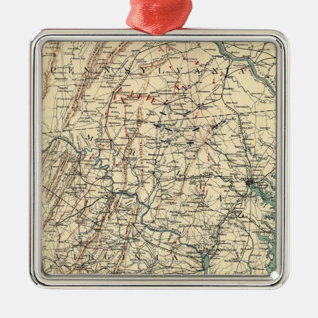 Battle of Gettysburg 9 Metal Ornament (Front)