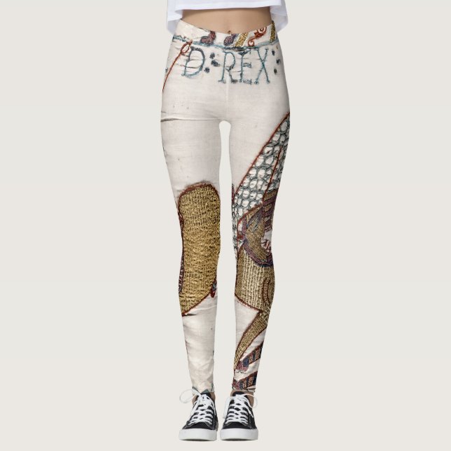 Battle of Hastings- Bayeux Tapestry King Harold Leggings (Front)