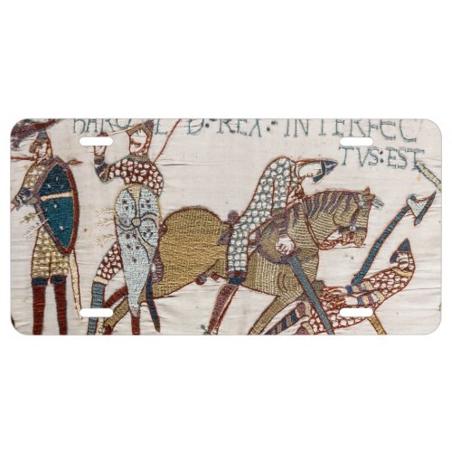 Battle of Hastings_ Bayeux Tapestry King Harold License Plate