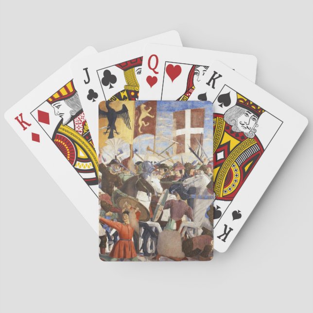 BATTLE OF HERACLIUS by Piero Della Francesca Poker Cards (Back)