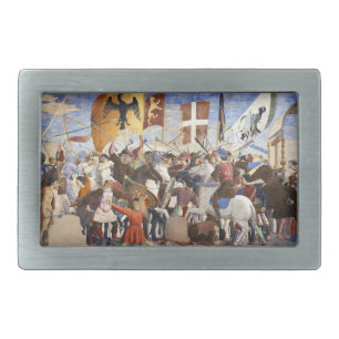 BATTLE OF HERACLIUS by Piero Della Francesca Rectangular Belt Buckle