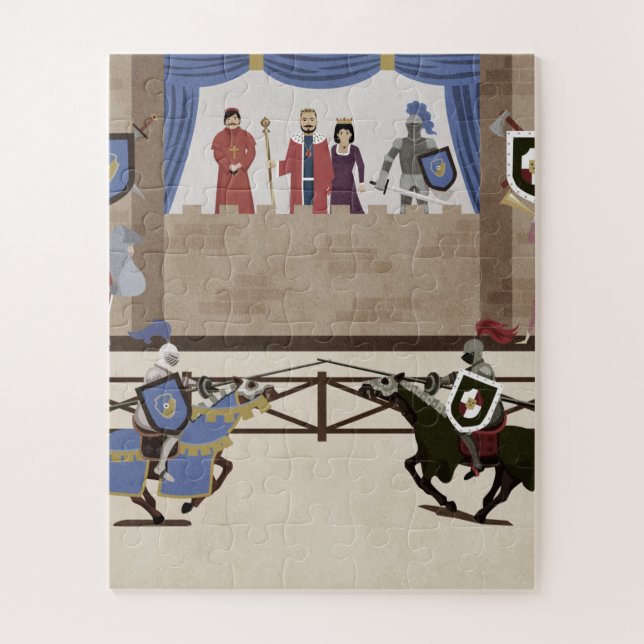 Battle of Knights in the Middle Ages Jigsaw Puzzle (Vertical)