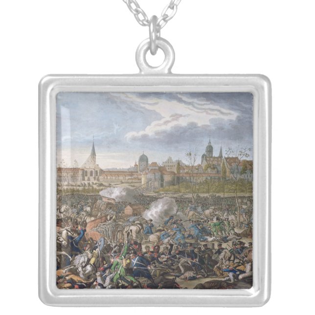 Battle of Leipzig, 19th October 1813 Silver Plated Necklace (Front)