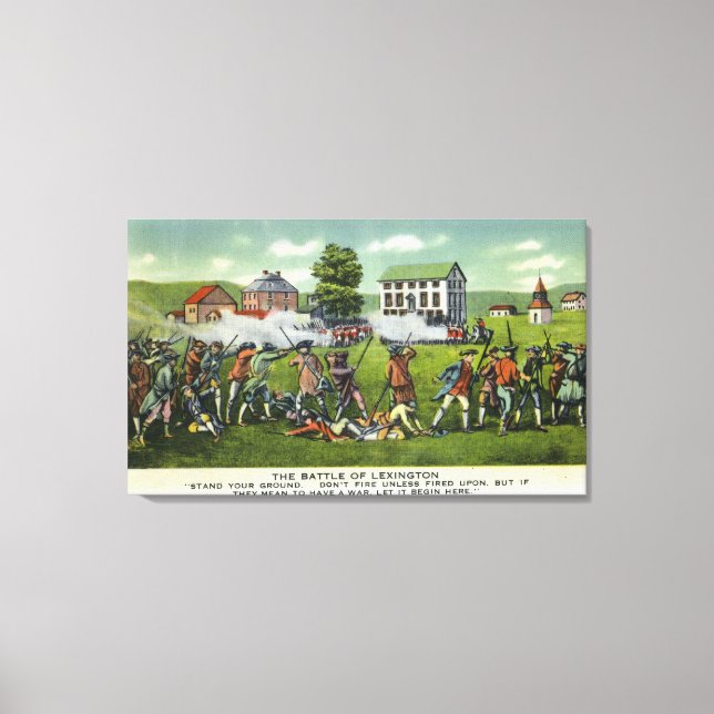 Battle of Lexington Scene Canvas Print (Front)
