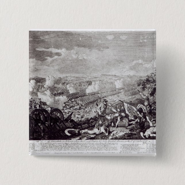 Battle of Lobositz, 1st October 1756 Pinback Button (Front)