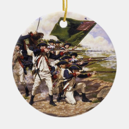 Battle of Long Island by Domenick DAndrea Ceramic Ornament