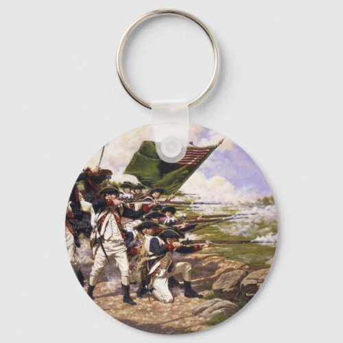 Battle of Long Island by Domenick DAndrea Keychain