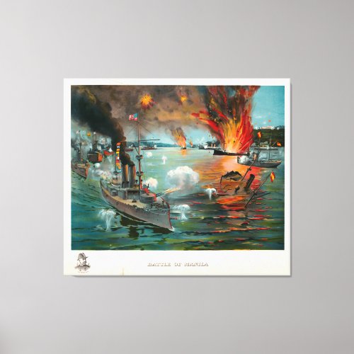 Battle of Manila 1898 Canvas Print