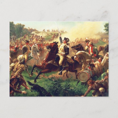 Battle of Monmouth by Emanuel Leutze Postcard