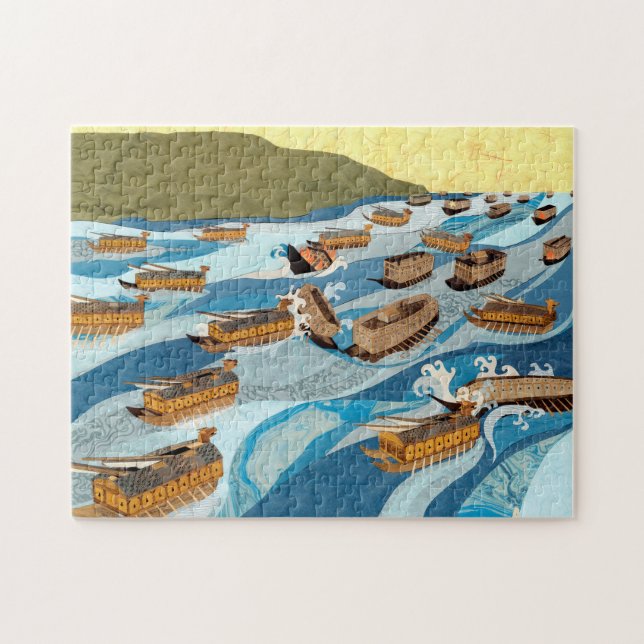 Battle of Myeongnyang from THE TURTLE SHIP 11"x14" Jigsaw Puzzle (Horizontal)