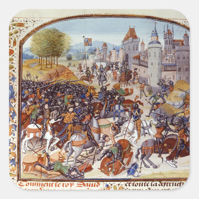 Battle of Neville's Cross from the Hundred Square Sticker | Zazzle