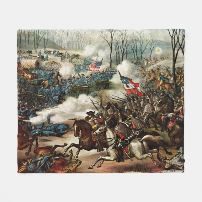 Battle of Pea Ridge Fleece Blanket (Front (Horizontal))