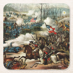 Battle of Pea Ridge Square Paper Coaster