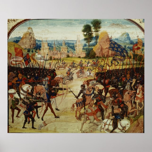 Battle of Poitiers, from Froissart's Chronicle Poster (Front)