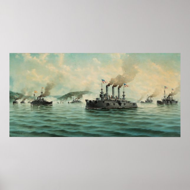 Battle of Santiago, Cuba Poster (Front)