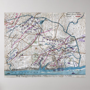 Battle of Shiloh - Civil War Panoramic Map 3 Poster