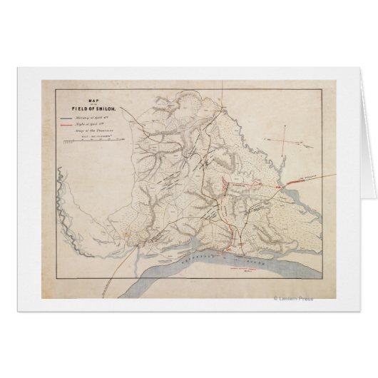 Battle of Shiloh - Civil War Panoramic Map 4 (Front Horizontal)