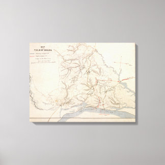 Battle of Shiloh - Civil War Panoramic Map 4 Canvas Print