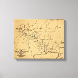 Battle of Shiloh - Civil War Panoramic Map 5 Canvas Print