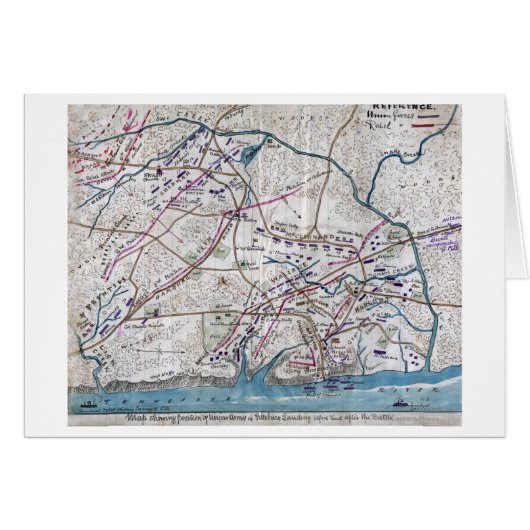 Battle of Shiloh - Civil War Panoramic Map Cards (Front Horizontal)