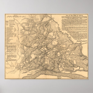 Battle of Shiloh - Civil War Panoramic Map Poster