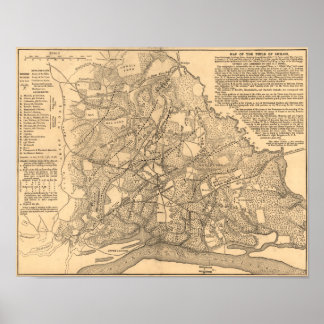 Battle of Shiloh - Civil War Panoramic Map Poster