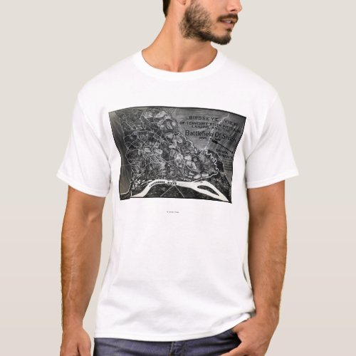 Battle of Shiloh _ Civil War Panoramic Map T_Shirt