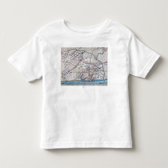 Battle of Shiloh - Civil War Panoramic Map Toddler T-shirt (Front)