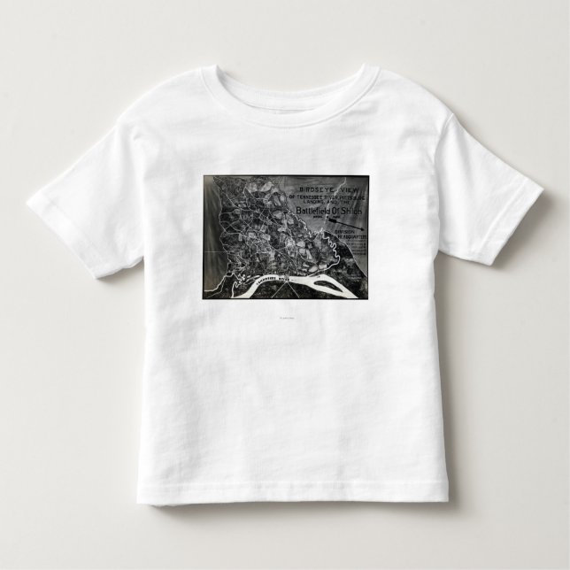 Battle of Shiloh - Civil War Panoramic Map Toddler T-shirt (Front)