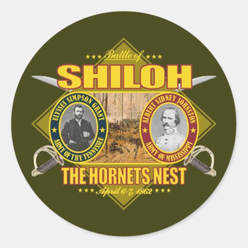 Battle of Shiloh Classic Round Sticker