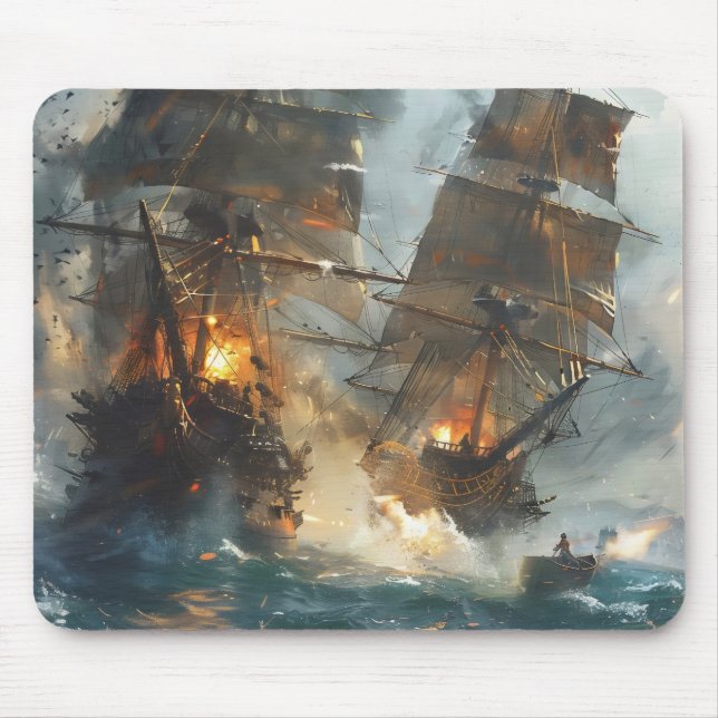 Battle of Ships Mouse Pad (Front)