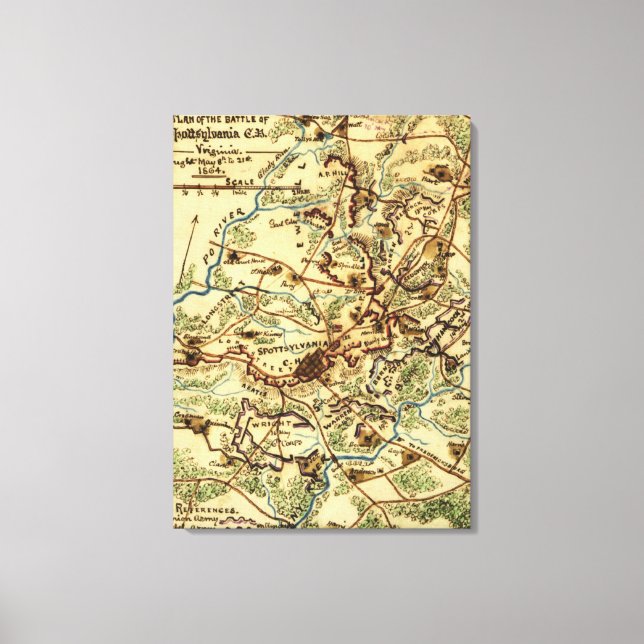 Battle of Spotsylvania Court House Canvas Print (Front)