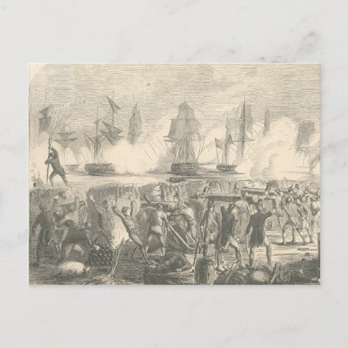 Battle of Sullivans Island 1776 Postcard