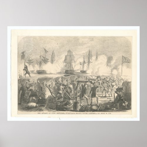 Battle of Sullivans Island 1776 Poster