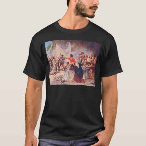 Battle of the Alamo by Percy Moran T_Shirt