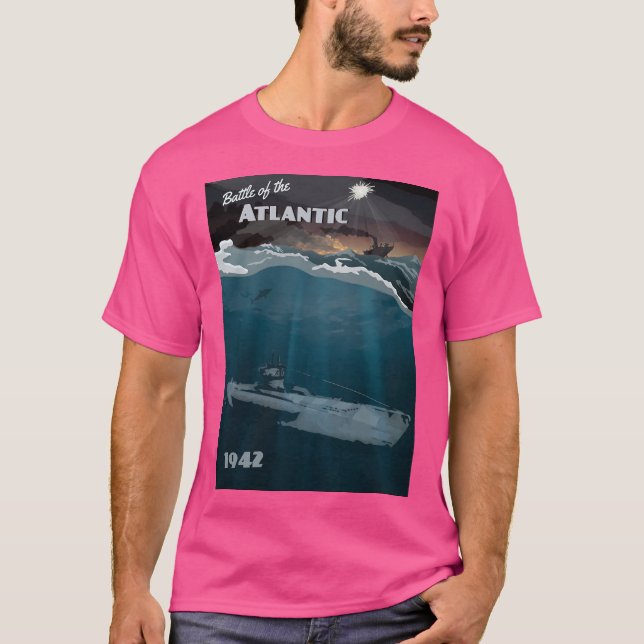 Battle Of The Atlantic 1942 - Submarine Travel Pos T-Shirt (Front)