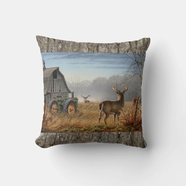 Battle Of The Bucks Throw Pillow (Front)