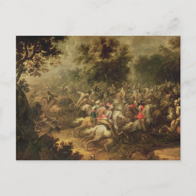 Battle of the cavalrymen postcard (Front)