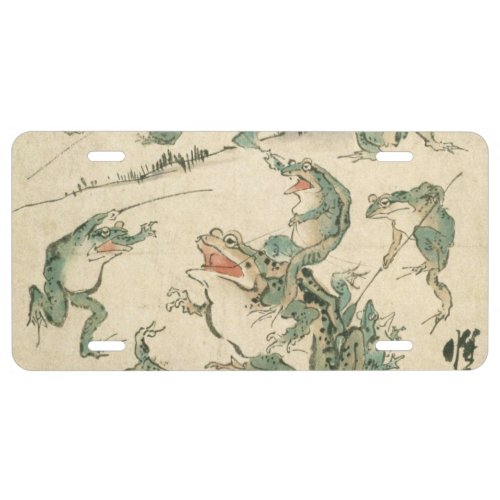 Battle Of The Frogs _ Kawanabe Kyosai License Plate