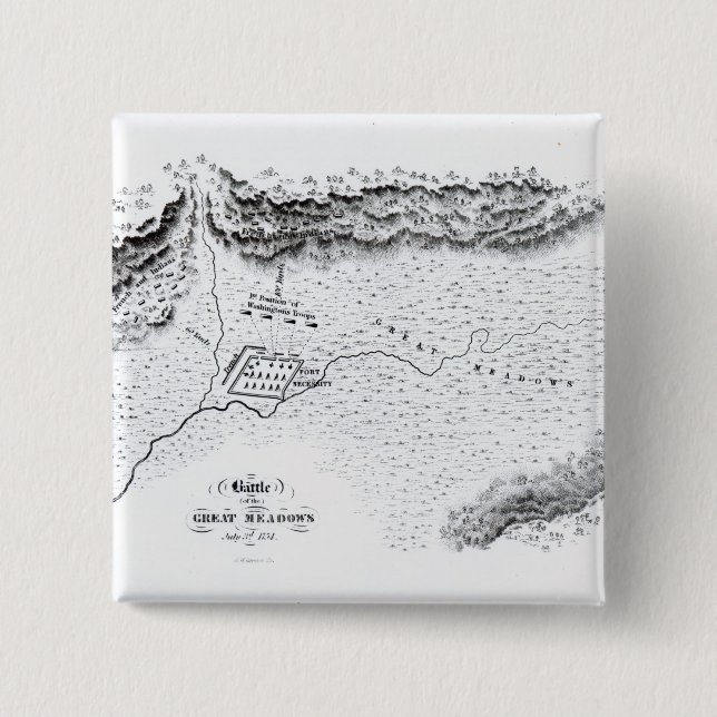 Battle of the Great Meadows, July 3rd 1754 Pinback Button (Front)