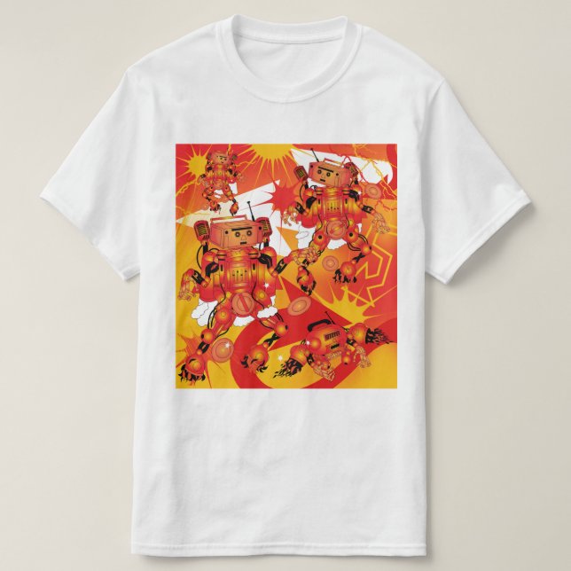 Battle of the Hiphop Robots  T-Shirt (Design Front)