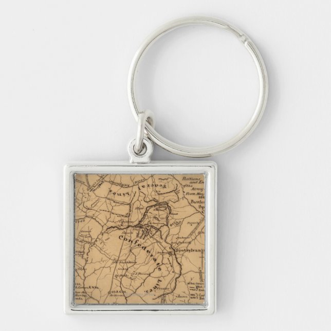 Battle of the Wilderness - Civil War Panoramic 2 Keychain (Front)