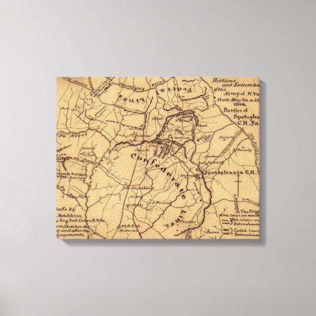 Battle of the Wilderness - Civil War Panoramic Canvas Print (Front)