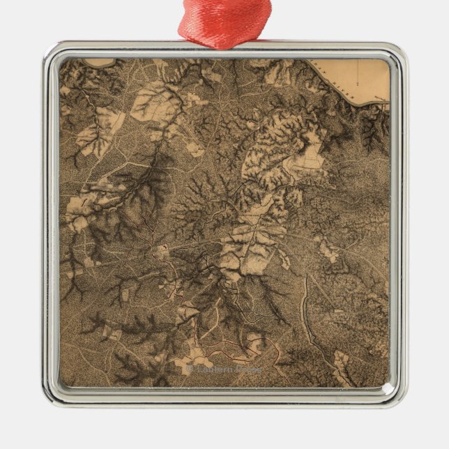 Battle of the Wilderness - Civil War Panoramic Metal Ornament (Front)