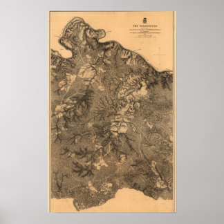 Battle of the Wilderness - Civil War Panoramic Poster